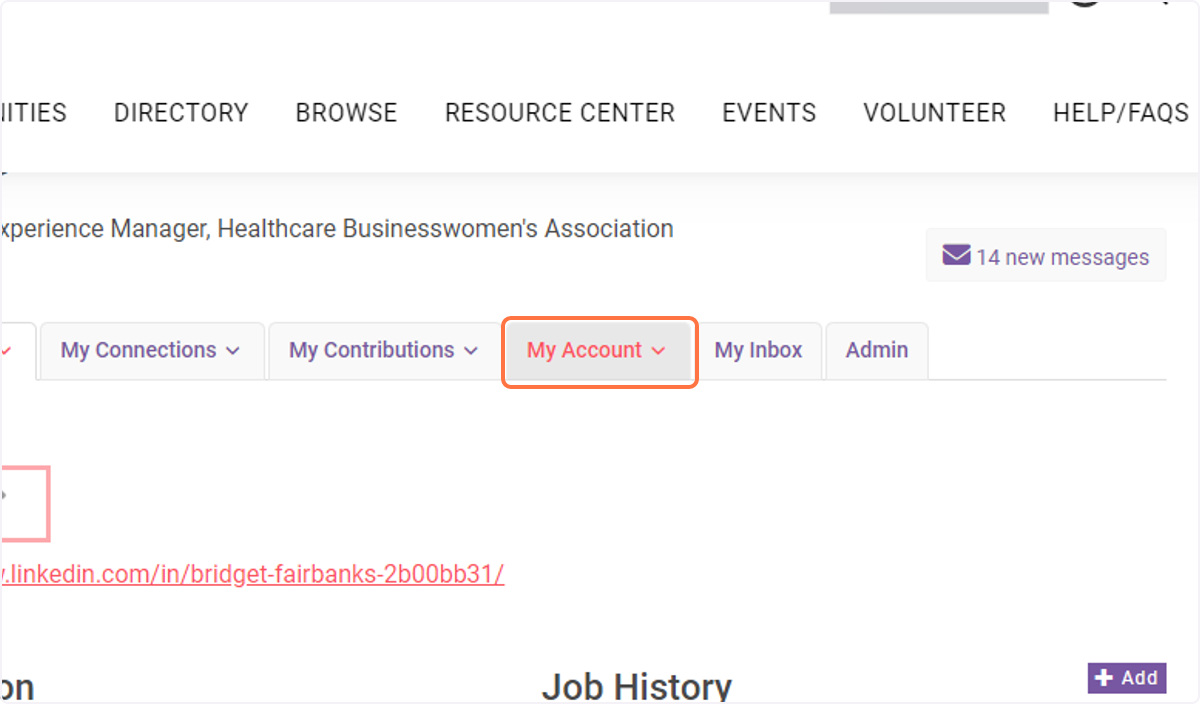 Click on My Account