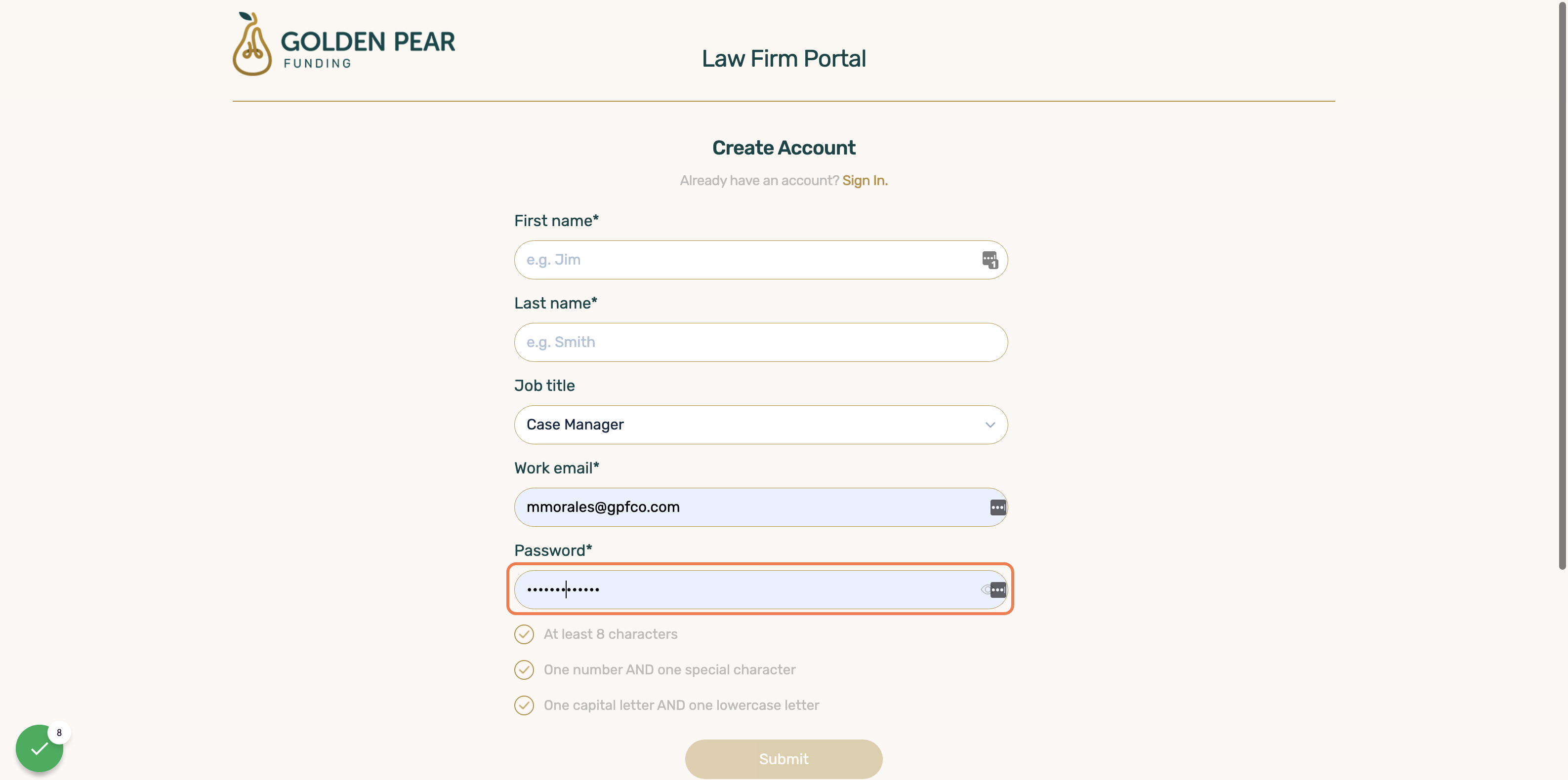 Select a Password
