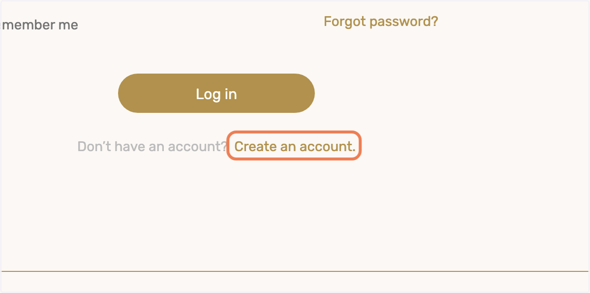 Click on Create an account.