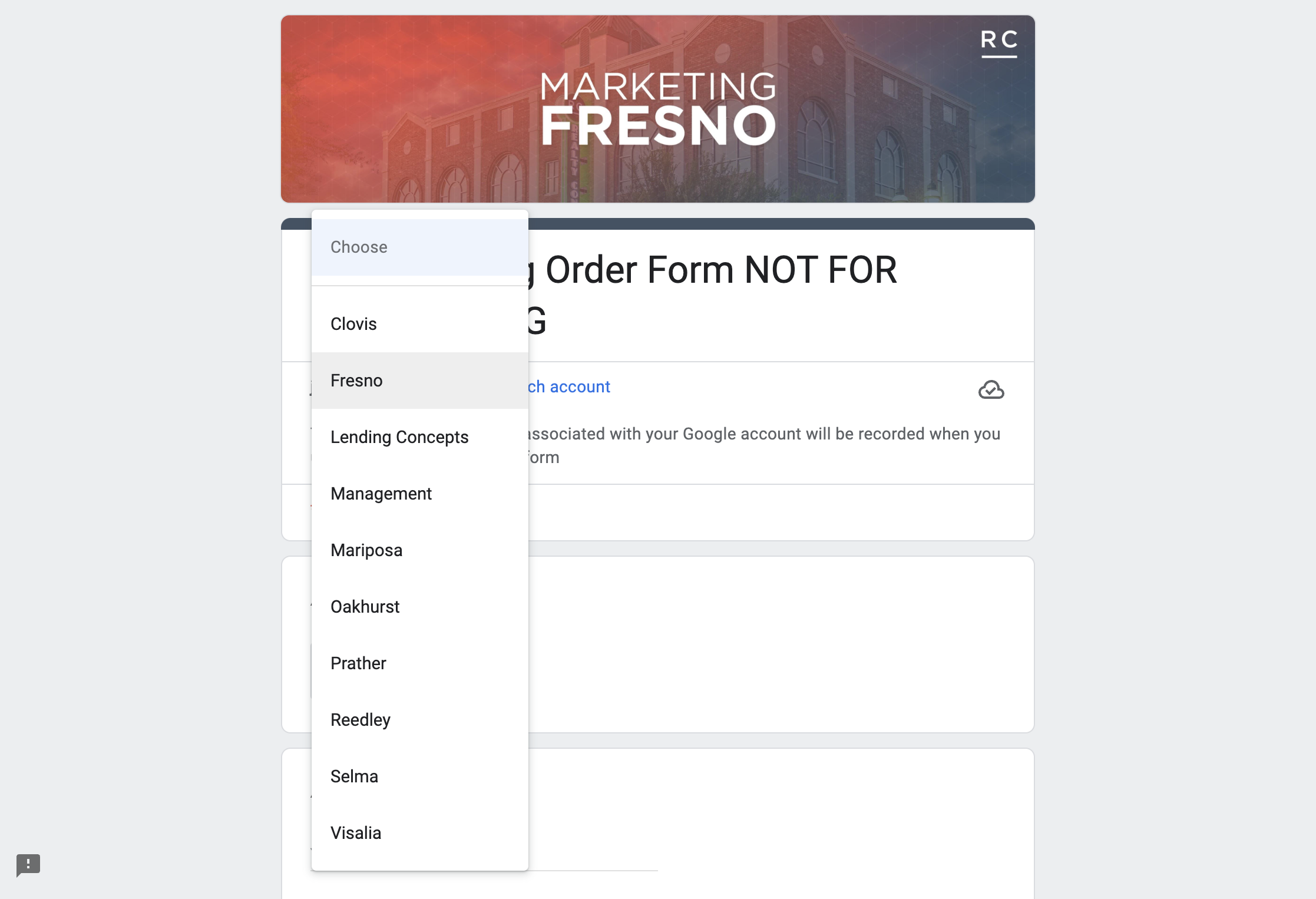 Select your PRIMARY OFFICE from the drop down menu