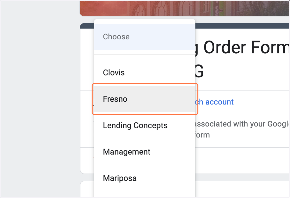 Select your PRIMARY OFFICE from the drop down menu