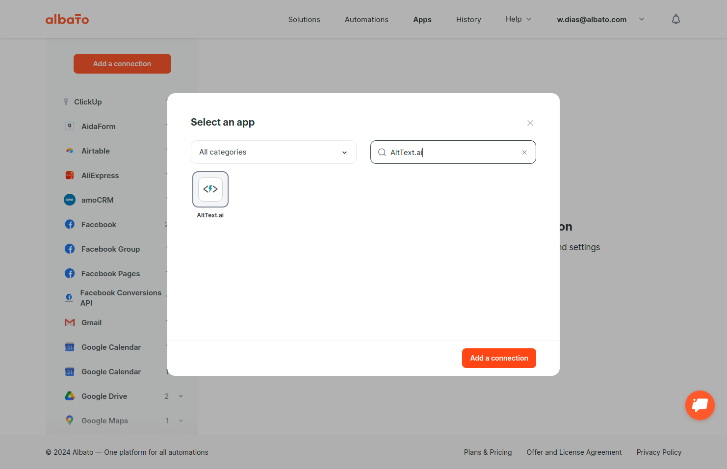 Click on Add a connection