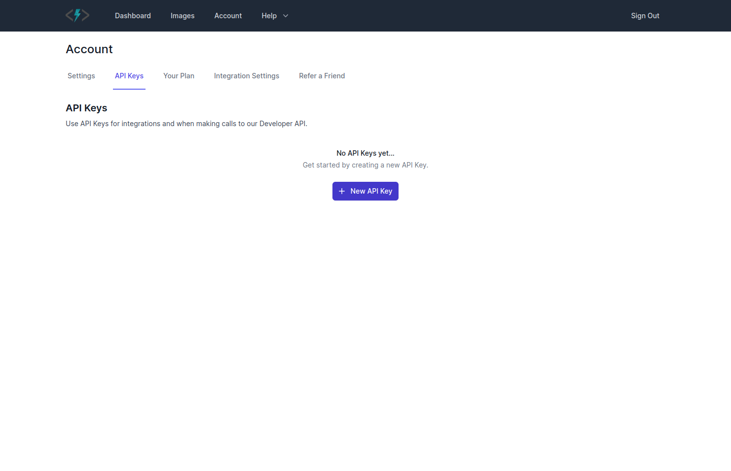Click on New API Key