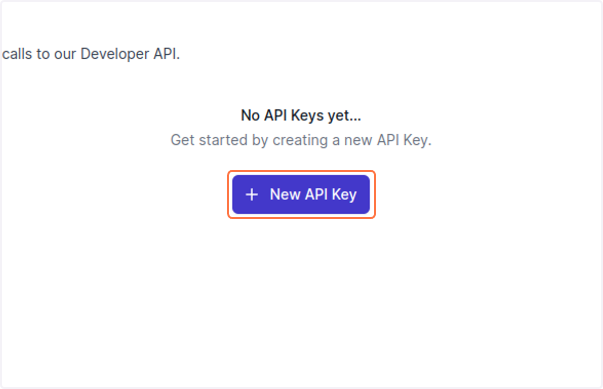 Click on New API Key
