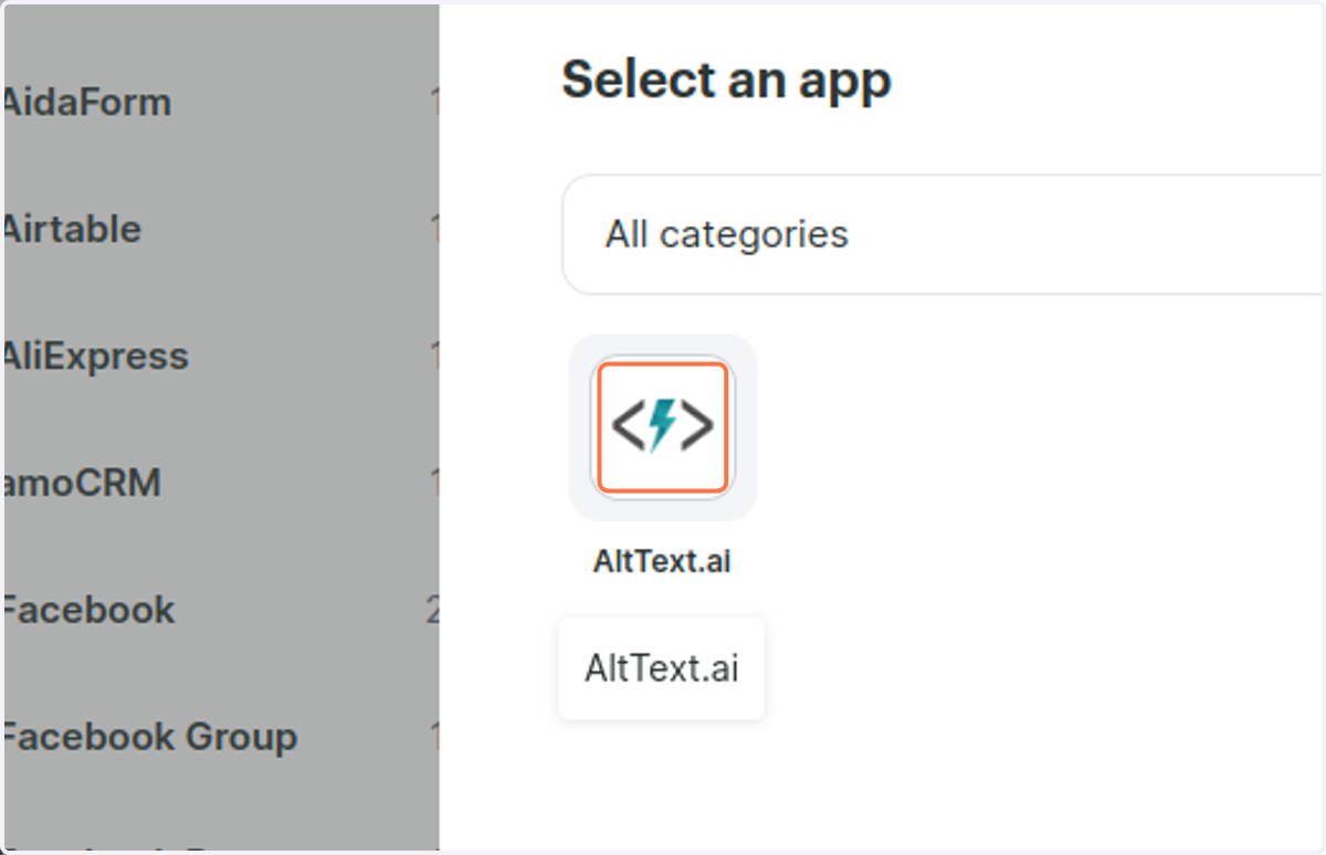 Click on AltText.ai