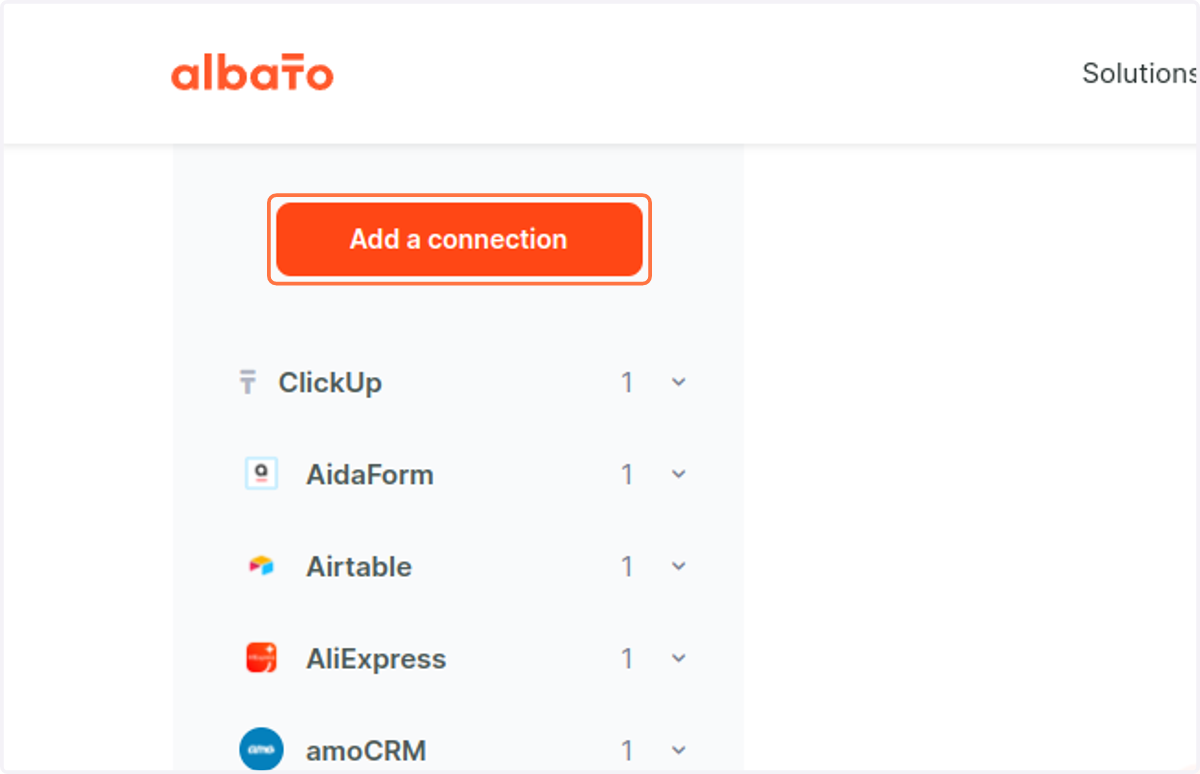 Click on Add a connection