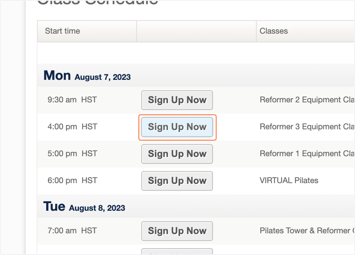 Click "Sign Up Now"