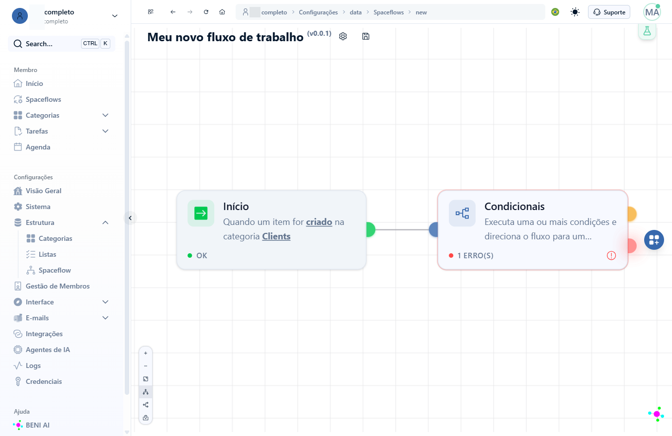 O quarto botão do menu é o Auto-Layout Vertical