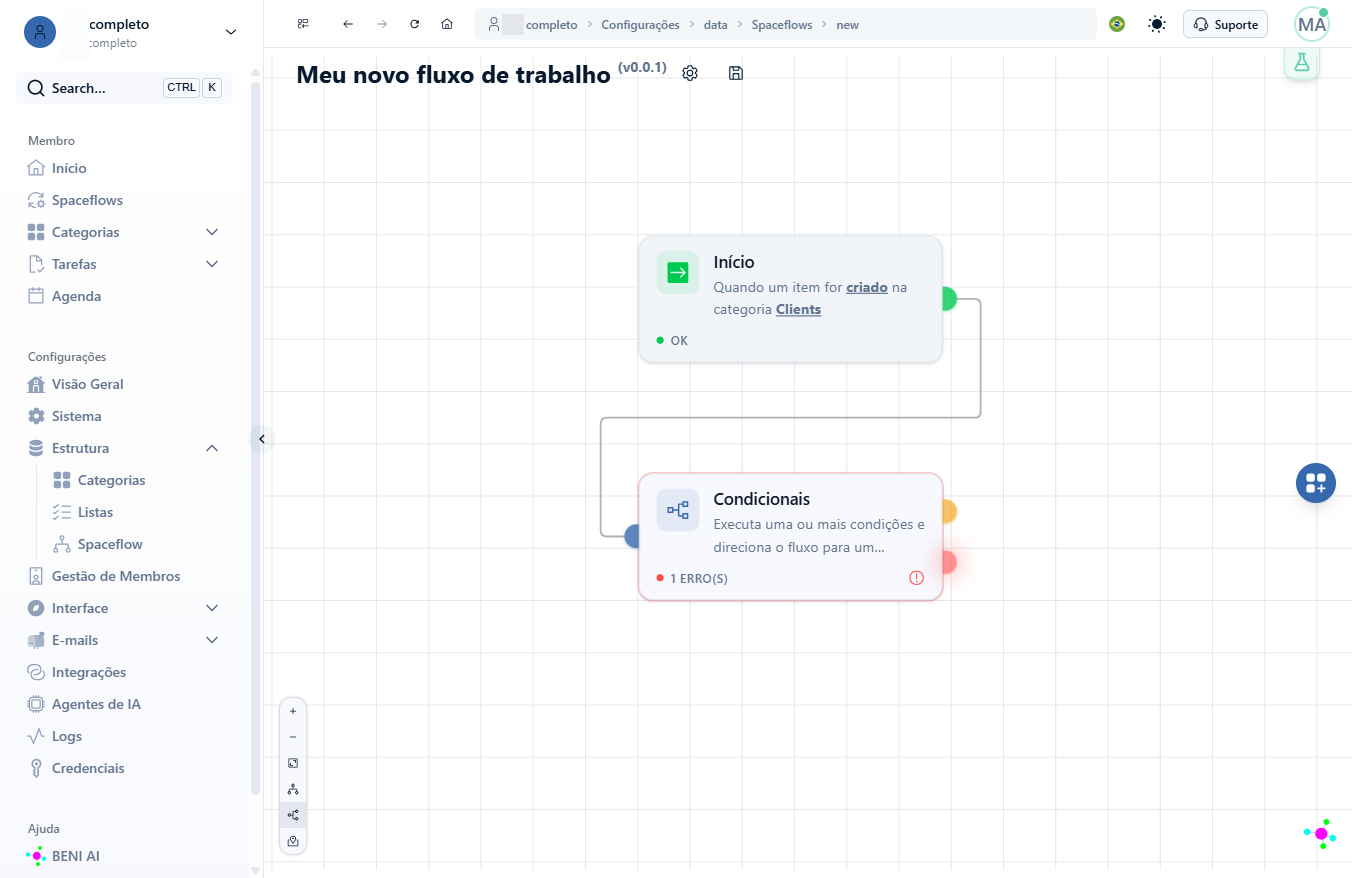 O quarto botão do menu é o Auto-Layout Horizontal