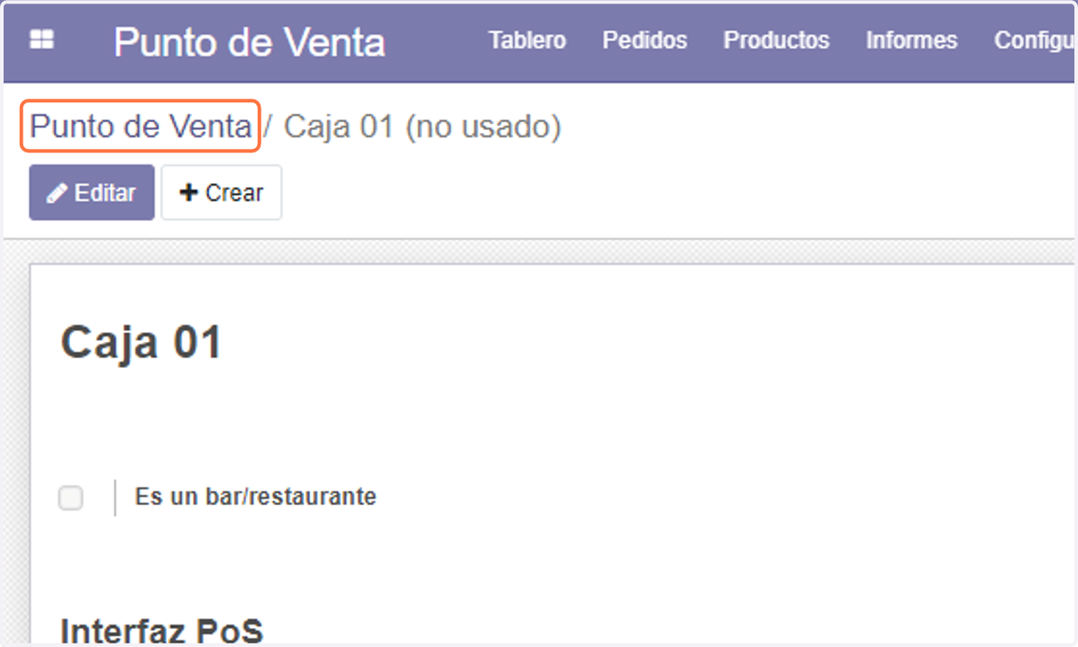 Click en Punto de Venta