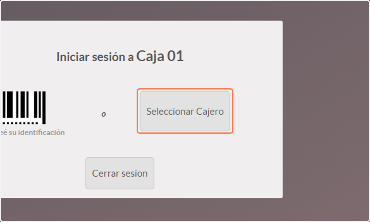 Click en Seleccionar Cajero