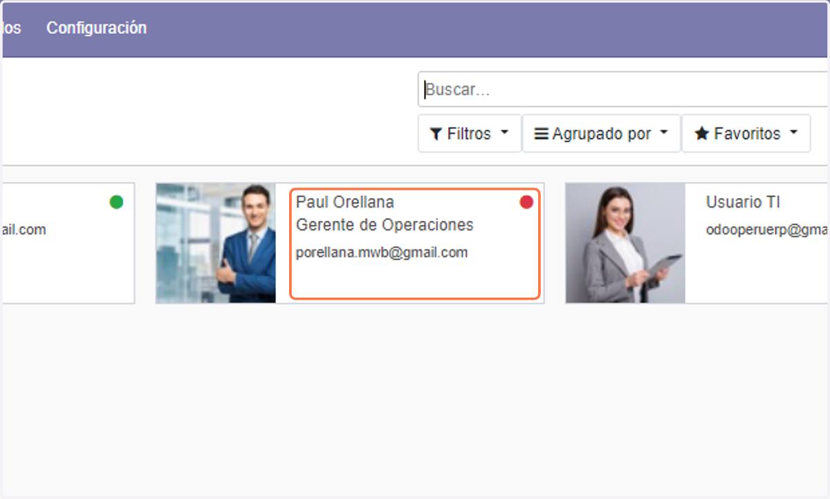Seleccionamos el empleado para configurar sus accesos al punto de venta