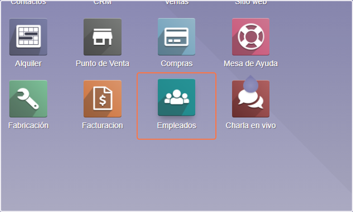 Click on Empleados