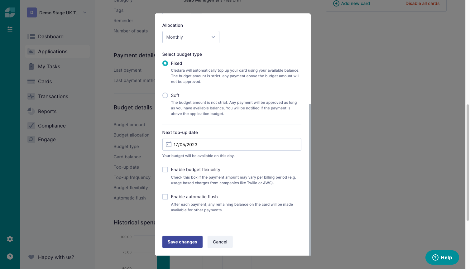 Click on Save changes