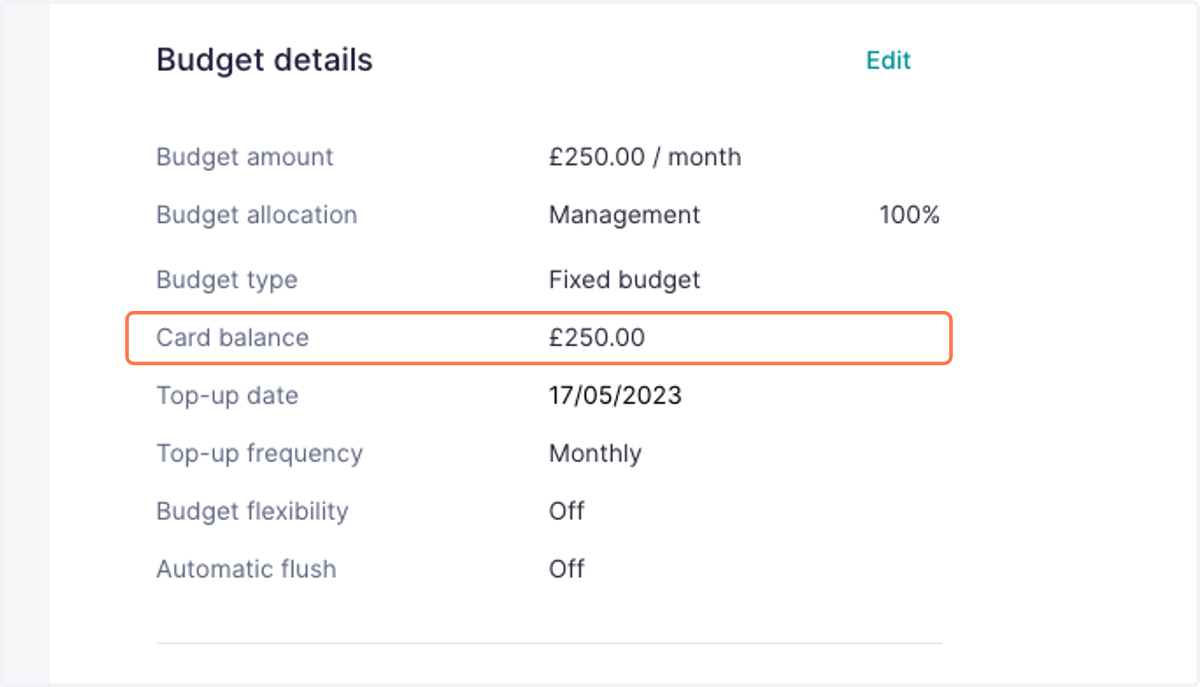 You will see the updated card balance if the top-up is successful