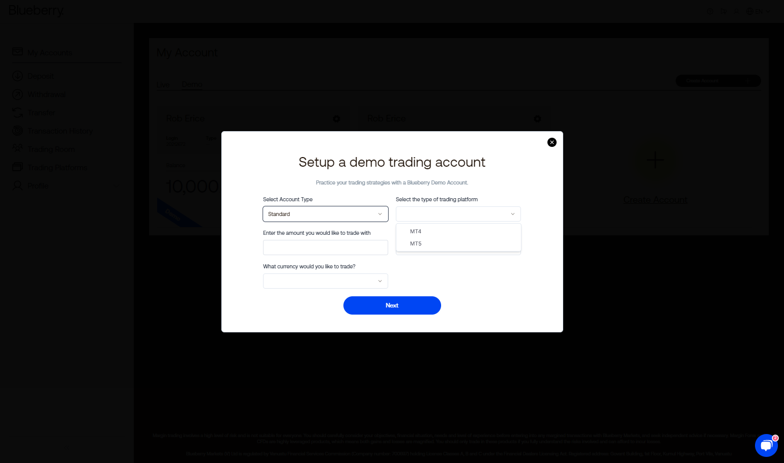 Choose your trading platform