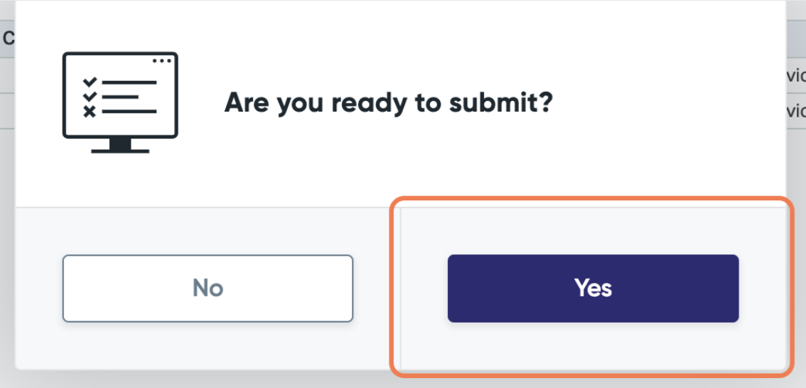 Click on Yes to submit. A popup window will tell you to check back in a few minutes.