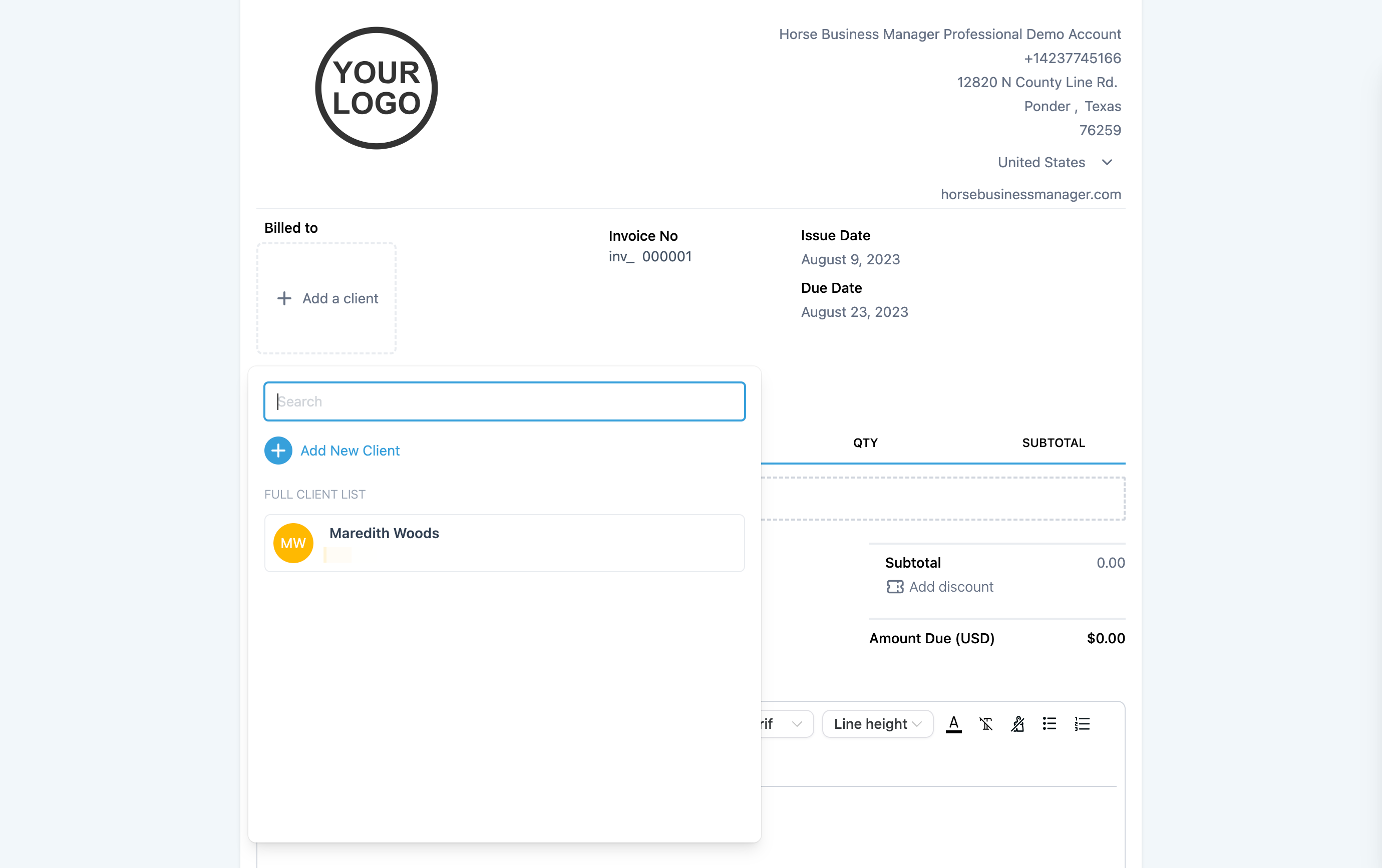 Find your client's contact