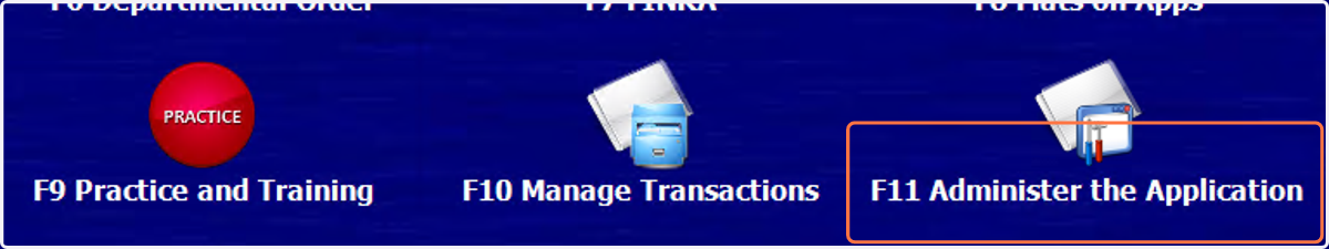 Log in to the LiveScan app and click on Administer the Application