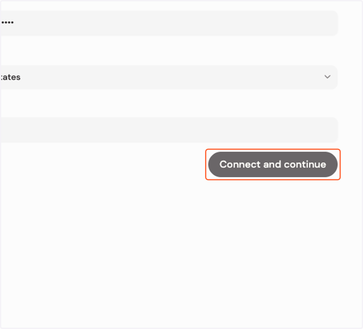 Click on Connect and continue