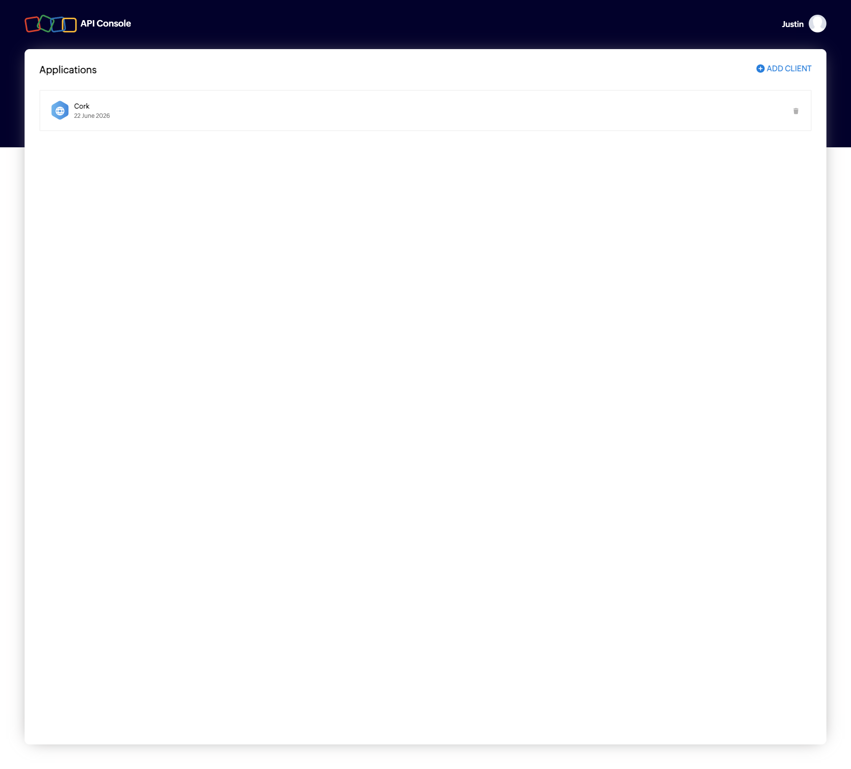Click on ADD CLIENT