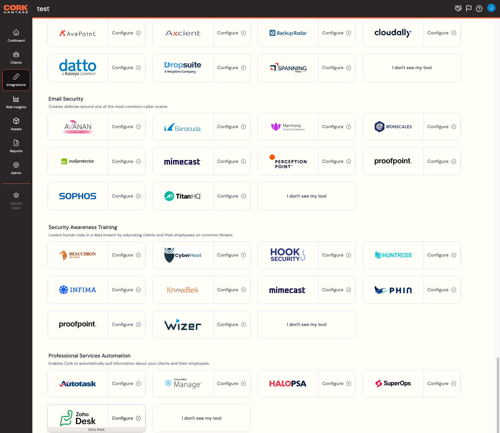 Click on Configure Zoho Desk integration