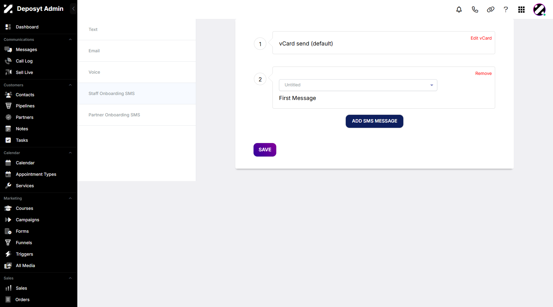 Step 11: Click Save once you have finished setting up.