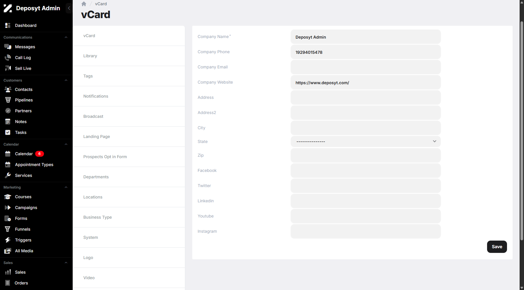 Step 8:You will then be prompted to fill in the data fields. Once all is set, click Save to apply the changes.