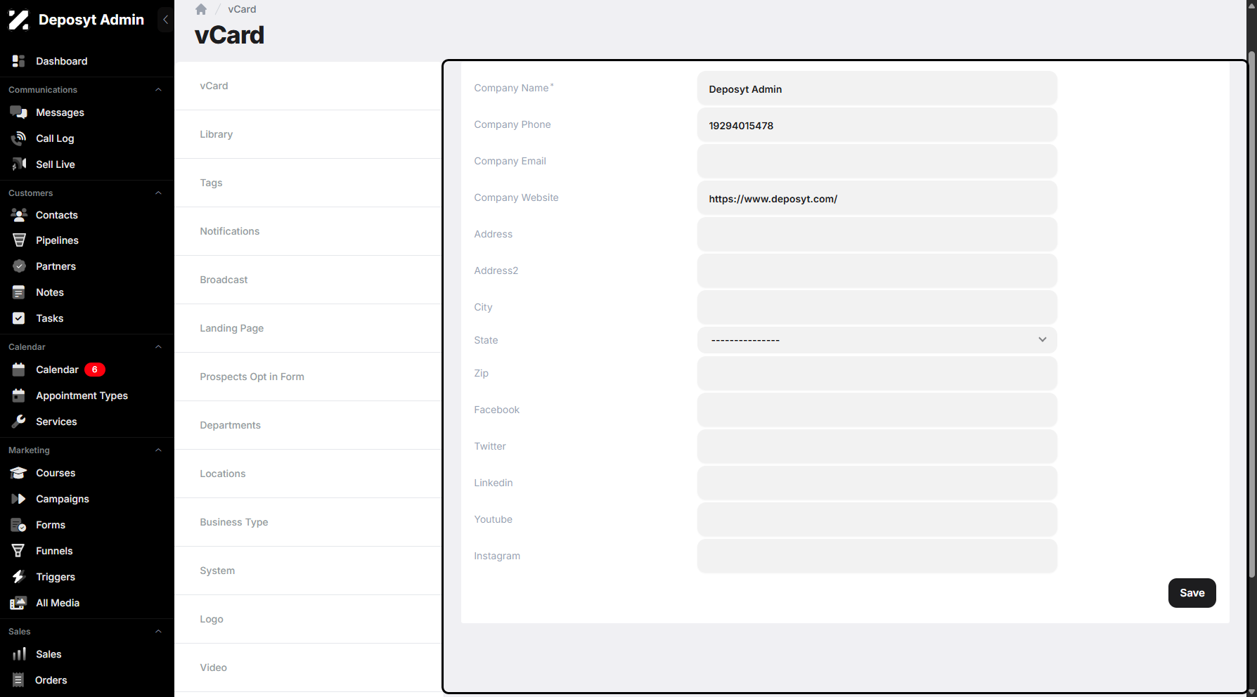 Step 8:You will then be prompted to fill in the data fields. Once all is set, click Save to apply the changes.