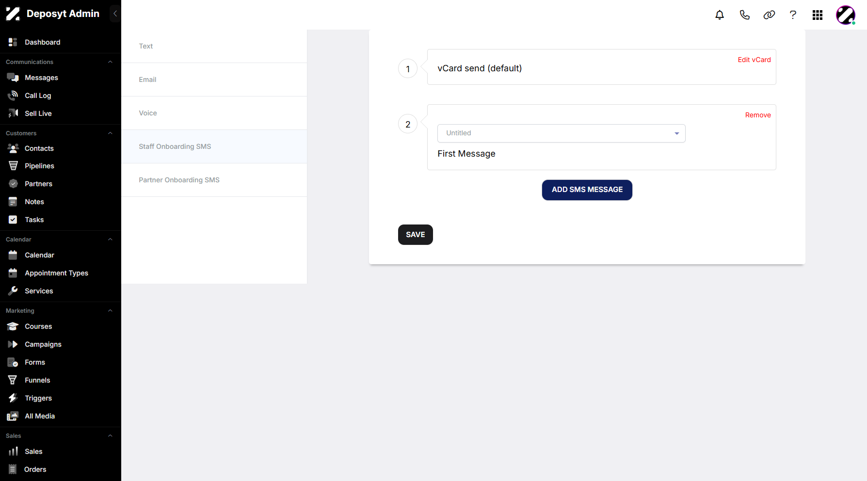 Step 7: To configure your virtual card, click Edit vCard above to proceed.