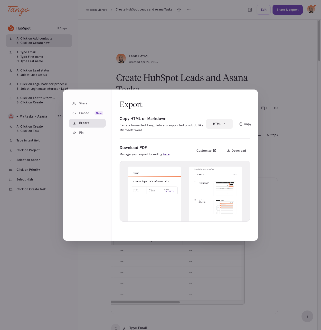Then Click on HTML dropdown