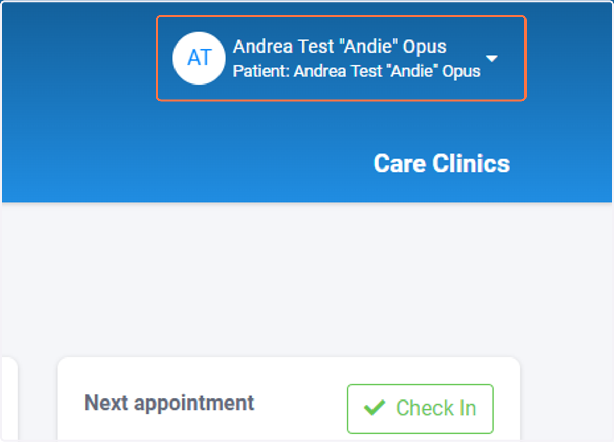 This will bring you into the portal. To switch the client you are viewing, click the menu box in the upper left corner of the screen.