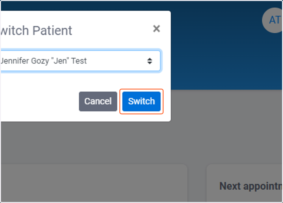 Click on Switch