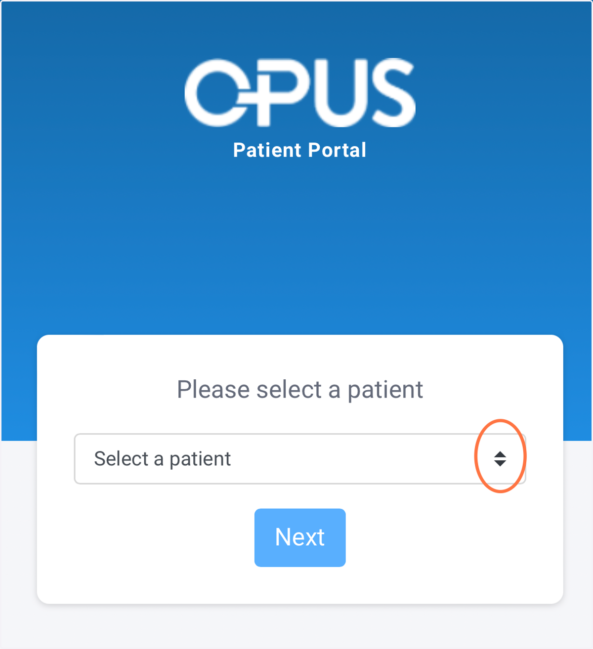 If you have more than one patient associated with your email, chose the patient you want to view