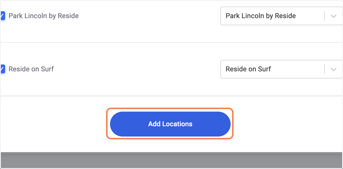 Click on Add Locations