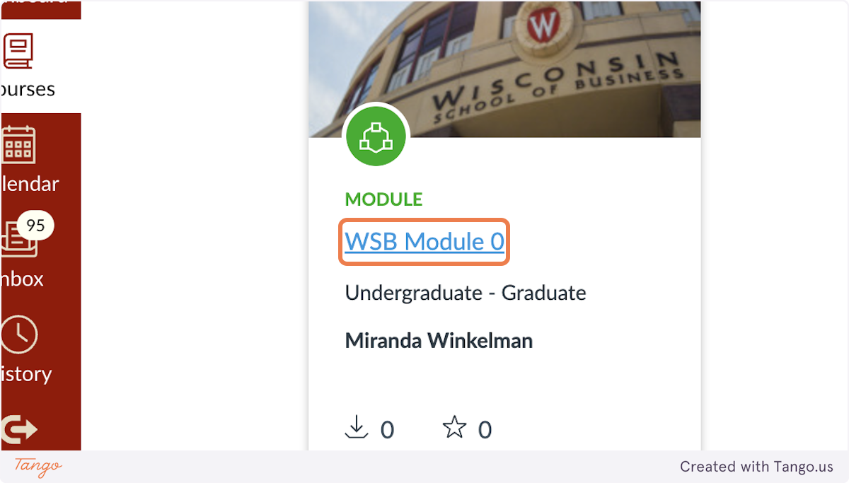 Click on WSB Module 0