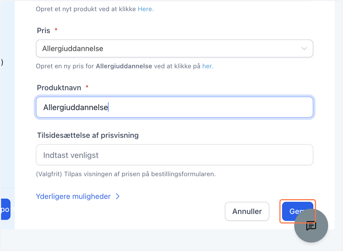 Klik på "Save/Gem