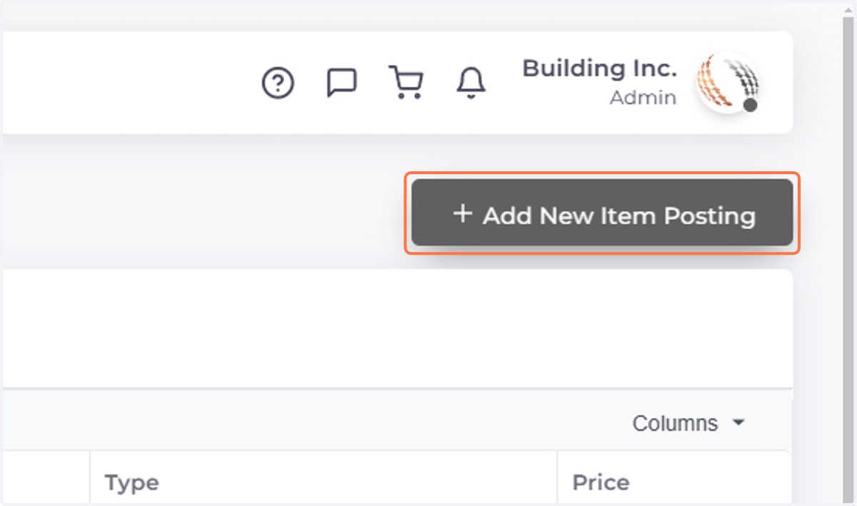 Click on Add New Item Posting