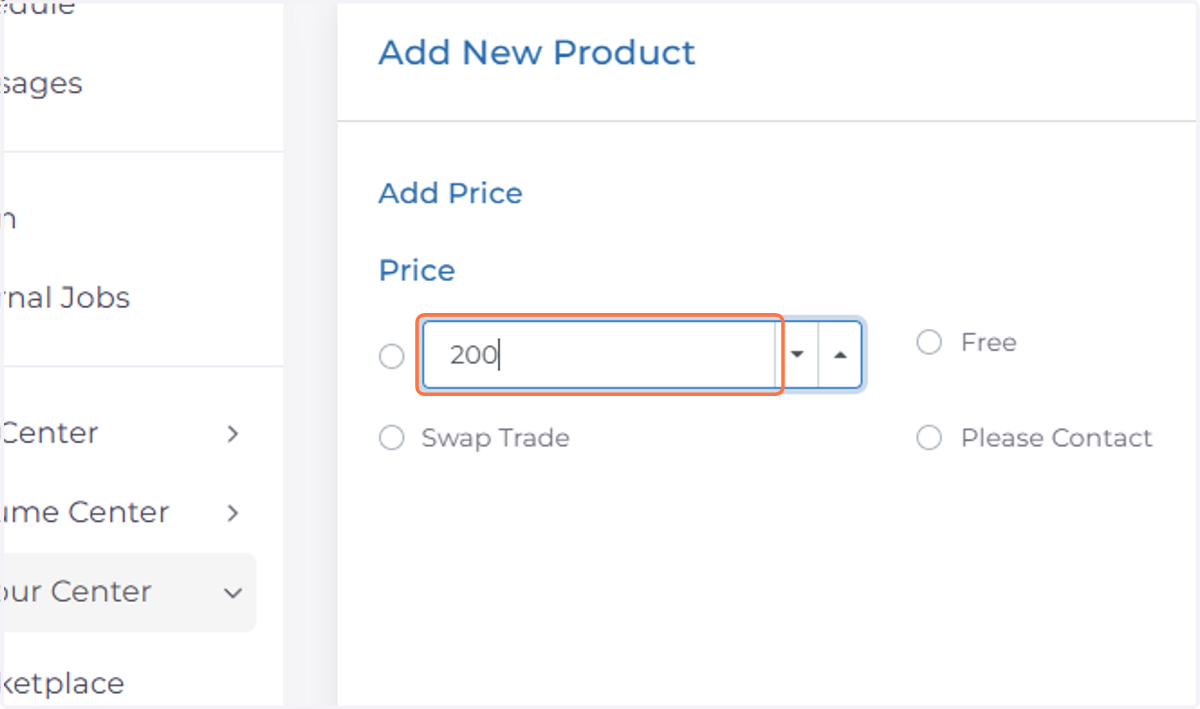 Fill in Price