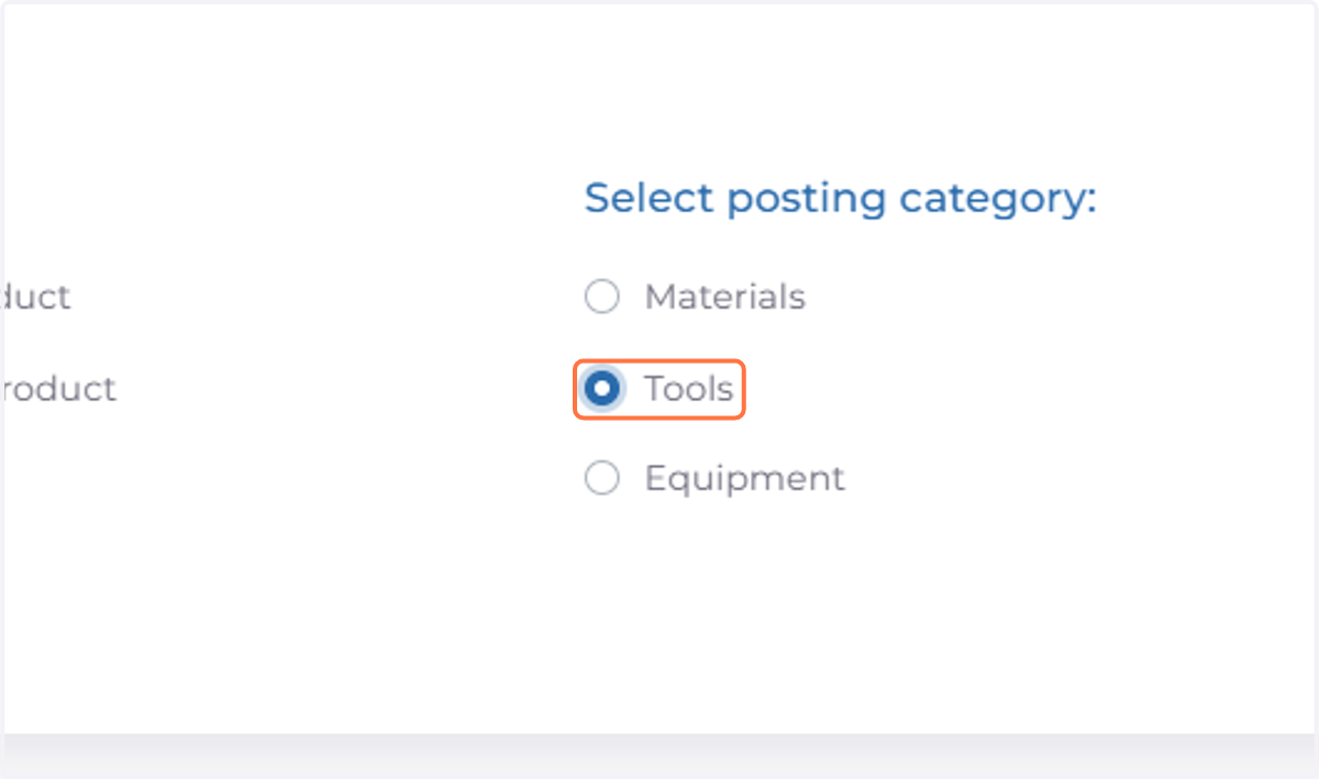 Select Posting Catagory
