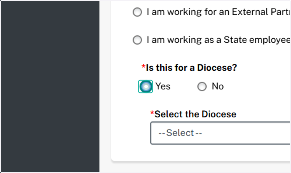 If your school is a Diocesan school, select 'yes'.