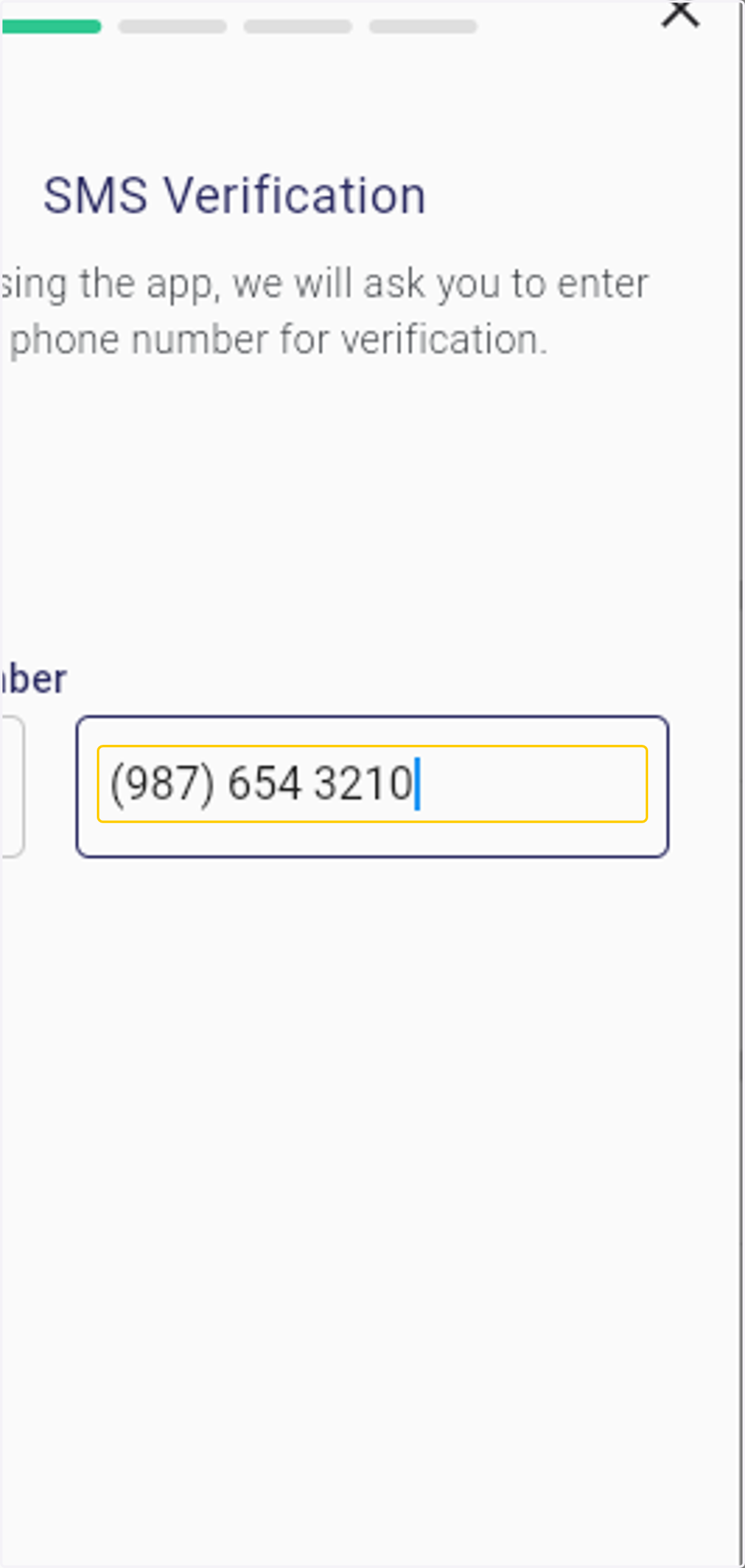 Type your phone number.
