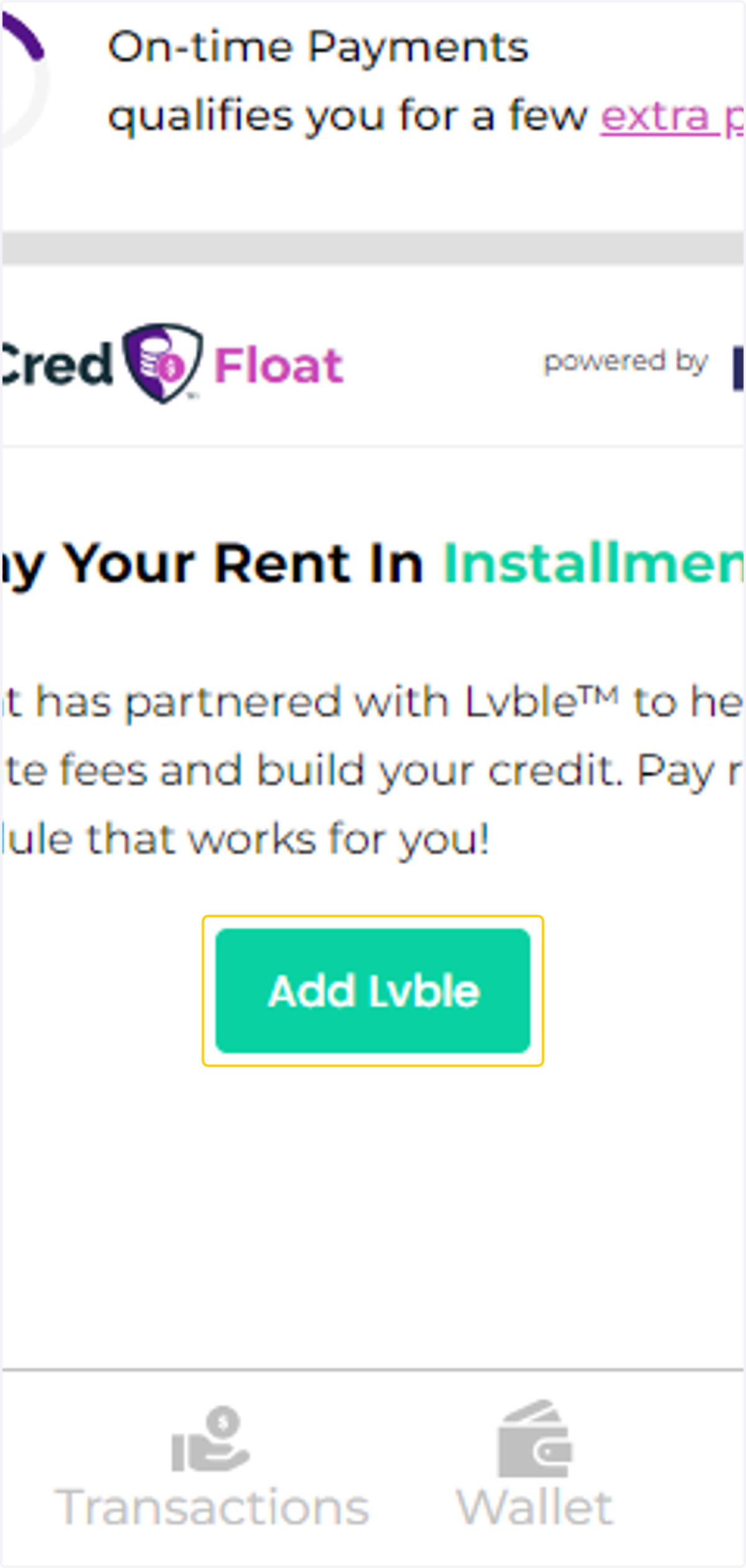 Click on Add Lvble