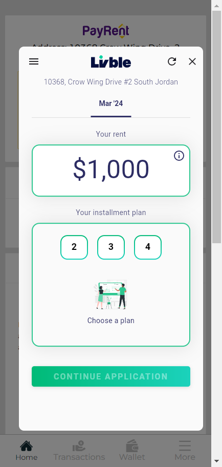 Select your Installment plan