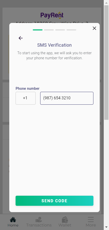 Click on send code