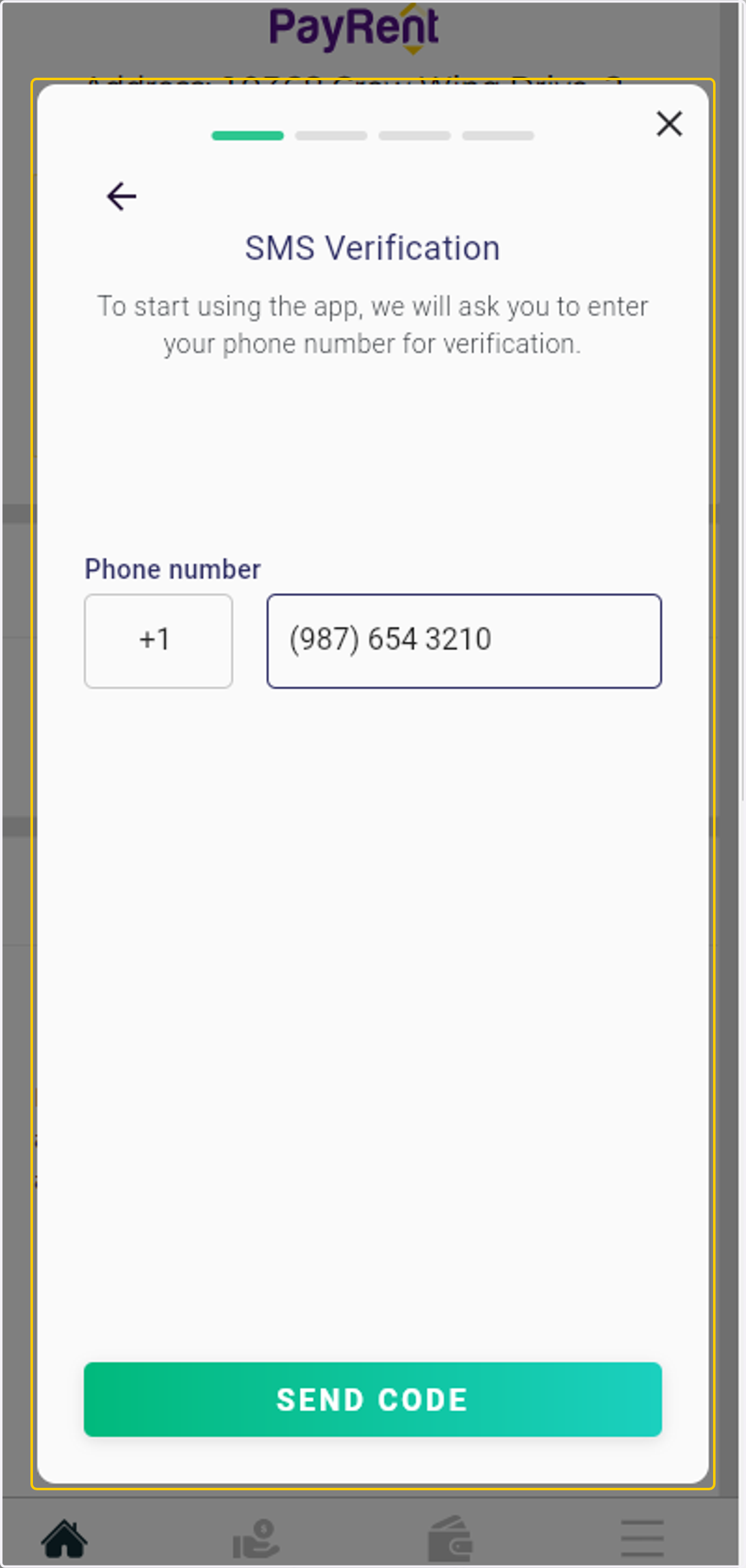 Click on send code
