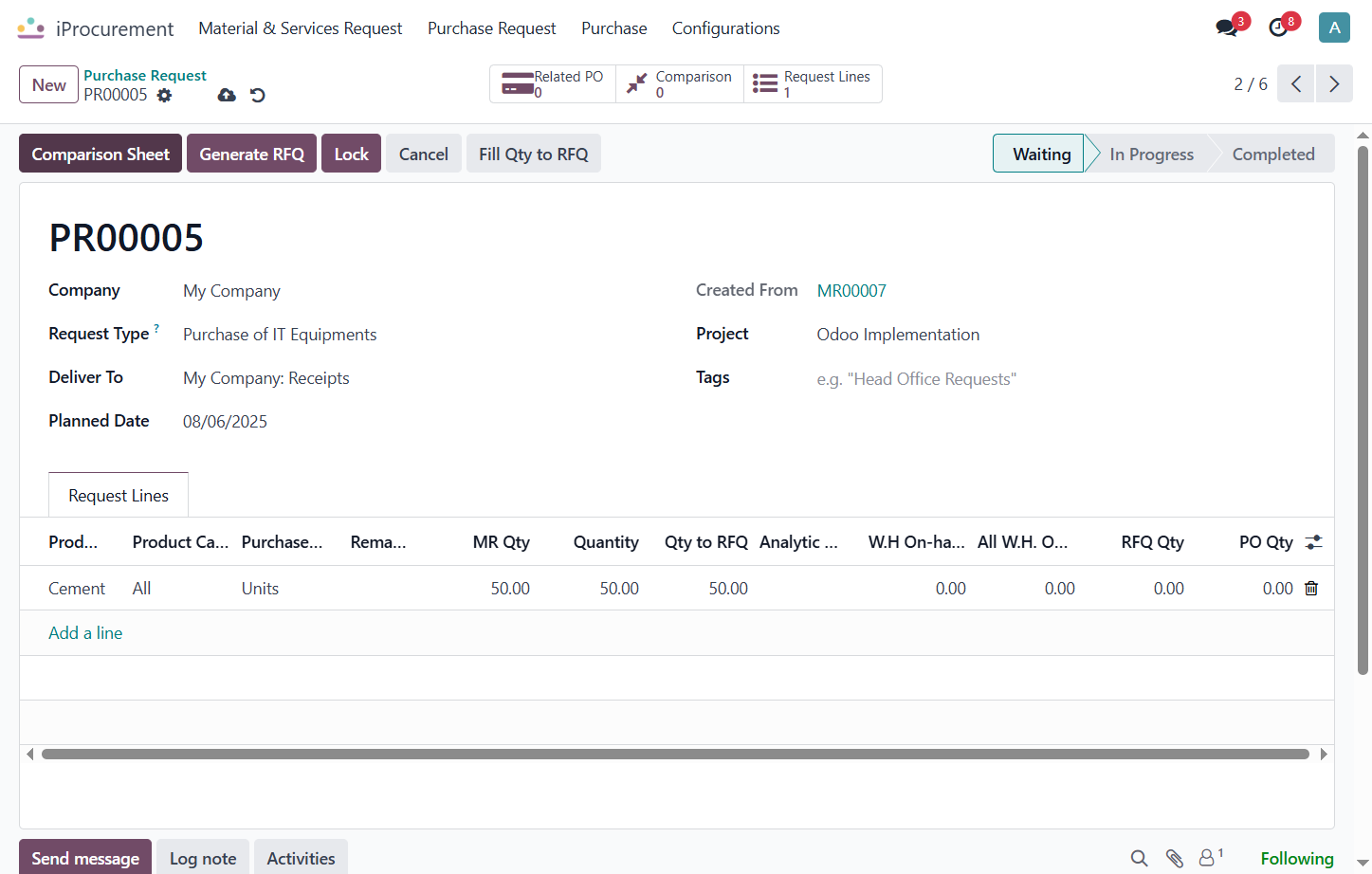 Click on Comparison Sheet
