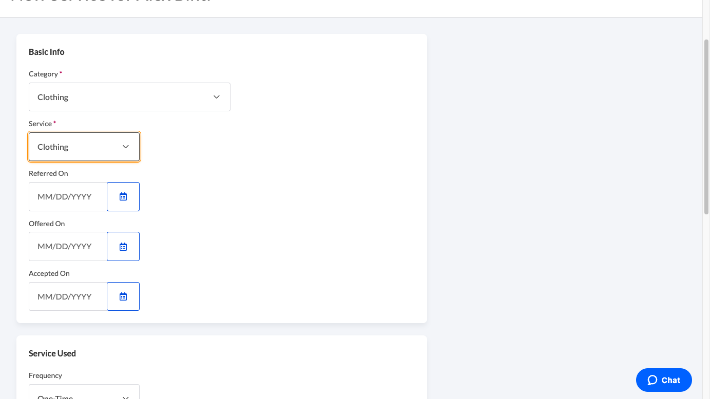 Select a service