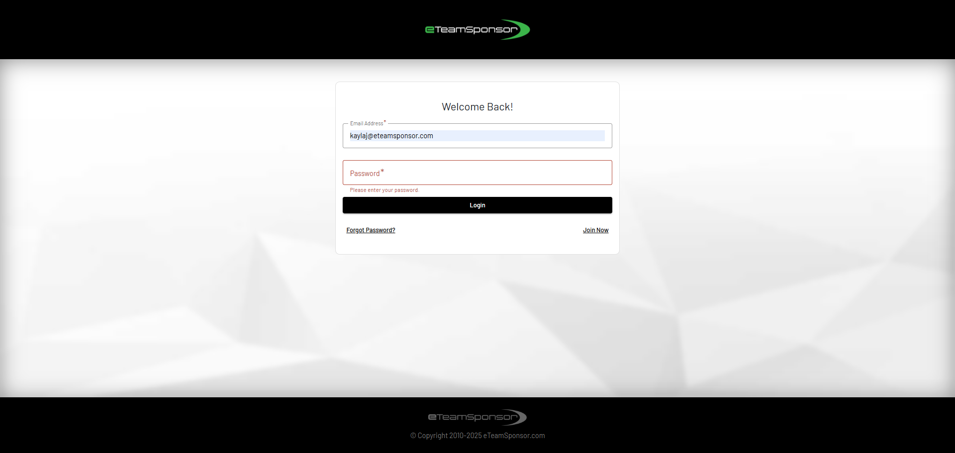 Enter your password