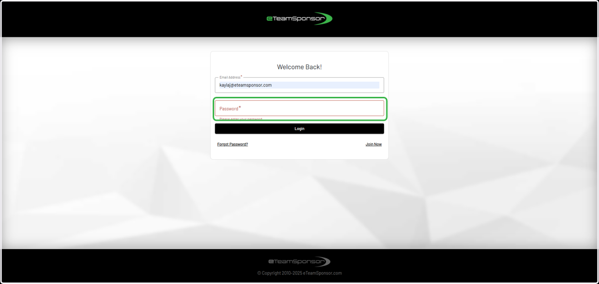 Enter your password